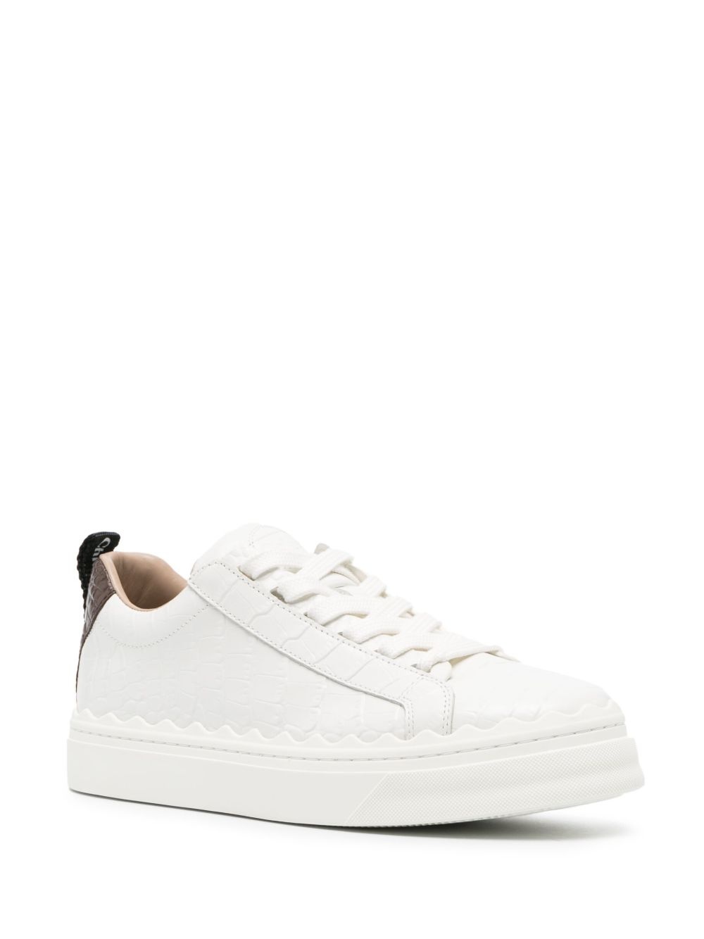 Lauren crocodile-embossed leather sneakers - 2