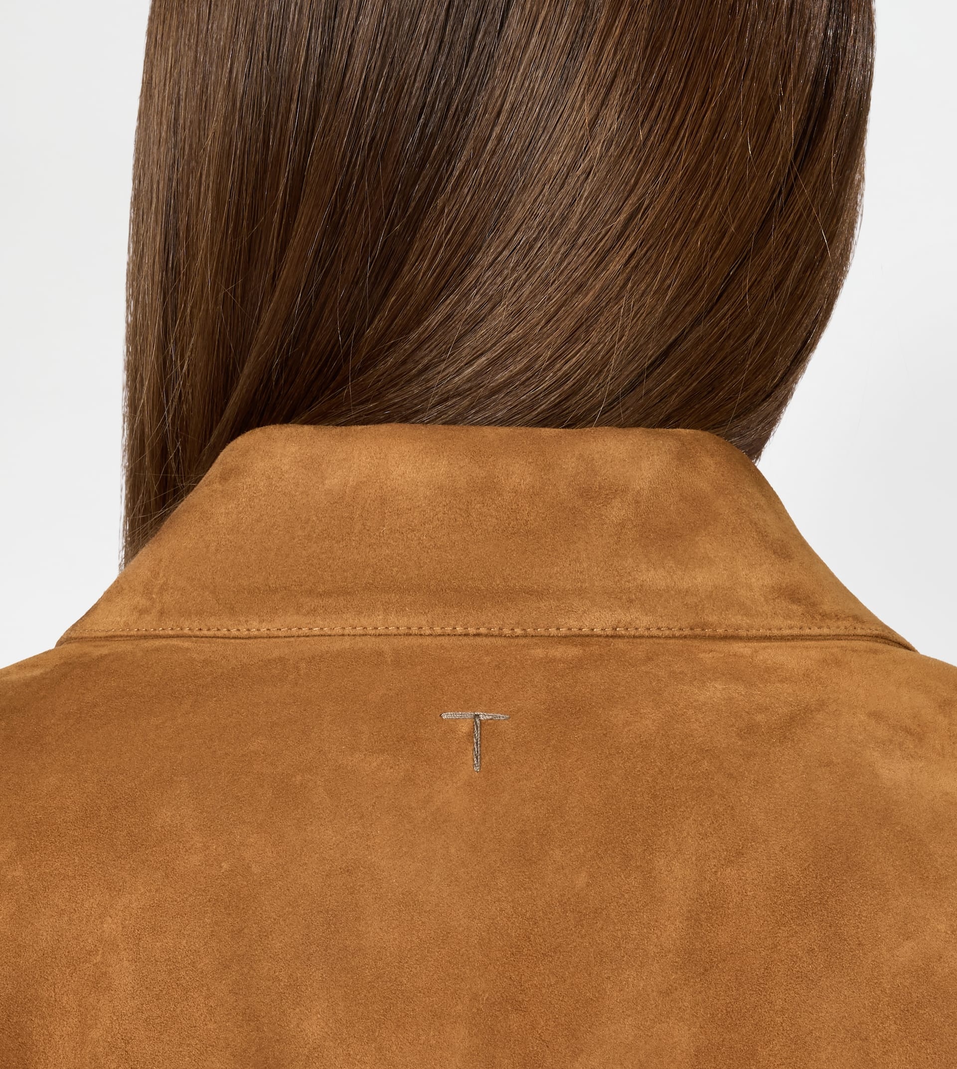 SHIRT JACKET IN PASHMY SUEDE - BROWN - 13