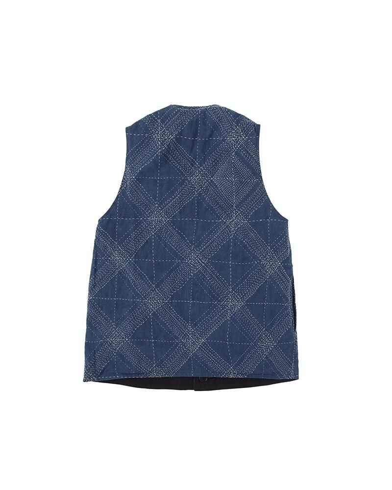 KORA DOWN VEST SASHIKO NAVY - 4
