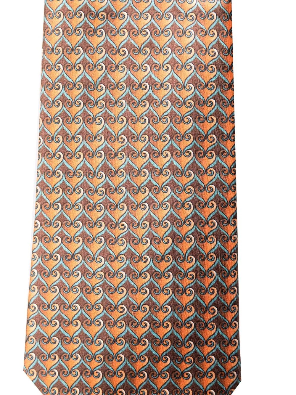 patterned silk tie - 2