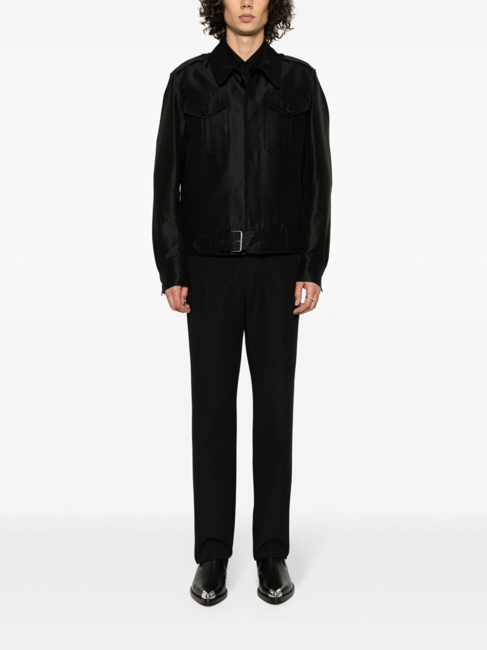 button-up military jacket - 2
