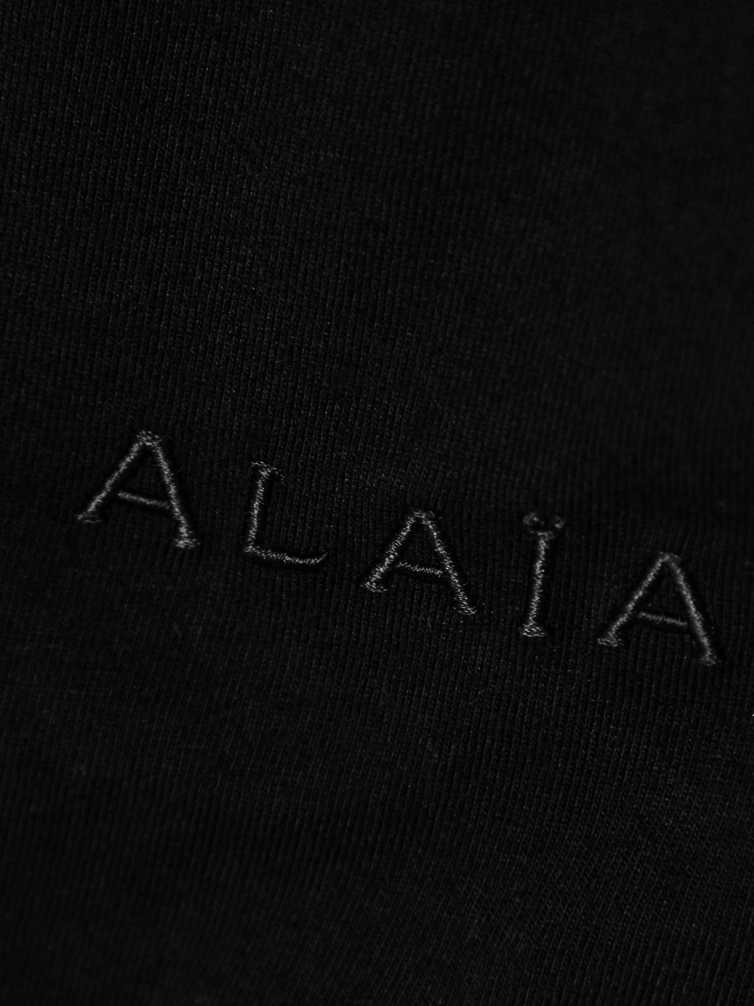 Embroidered stretch-cotton jersey bodysuit Black - 5