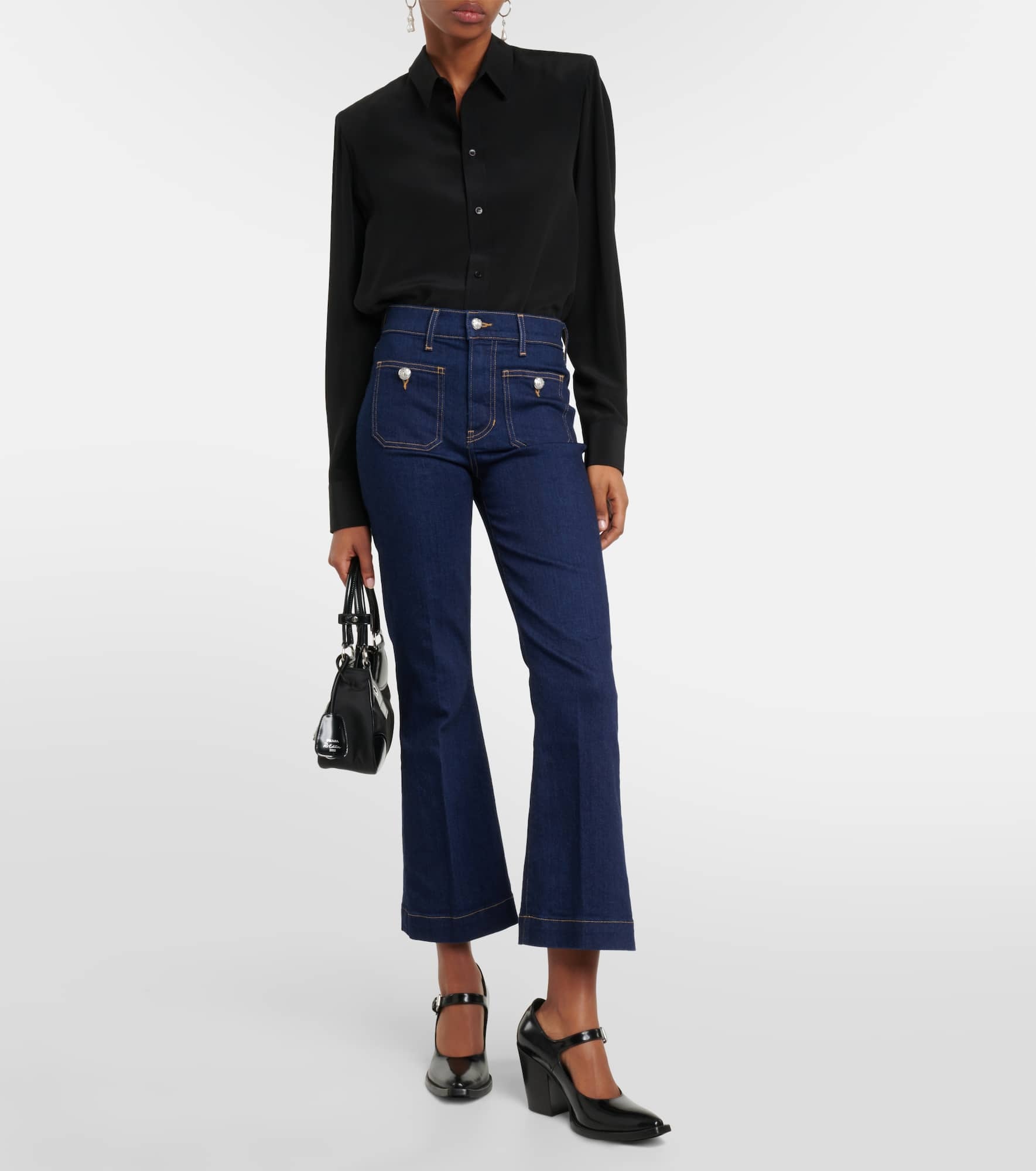 Carson cropped flared jeans - 7