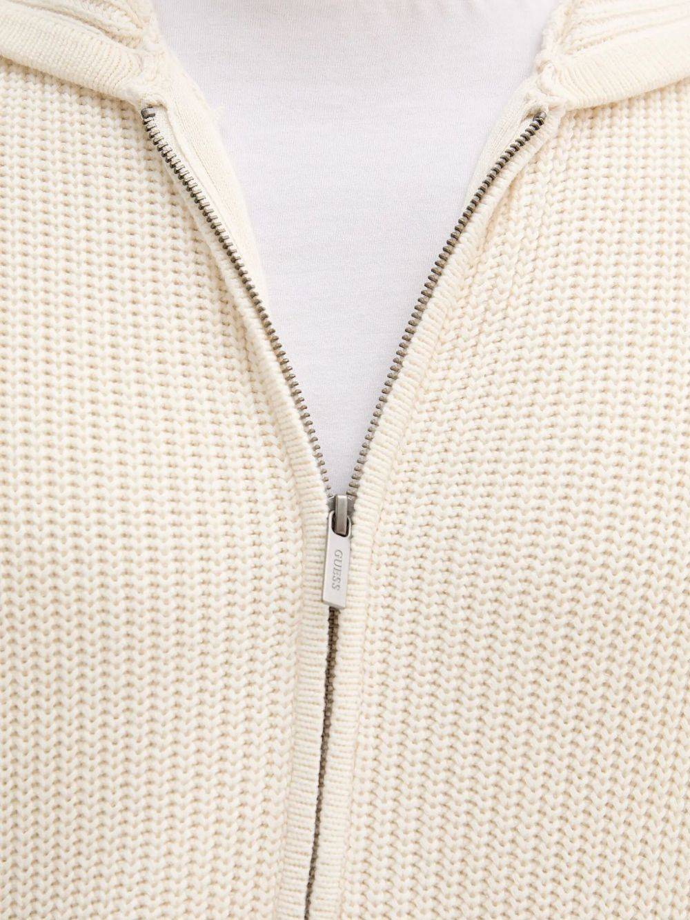 hooded zip-up cardigan - 4
