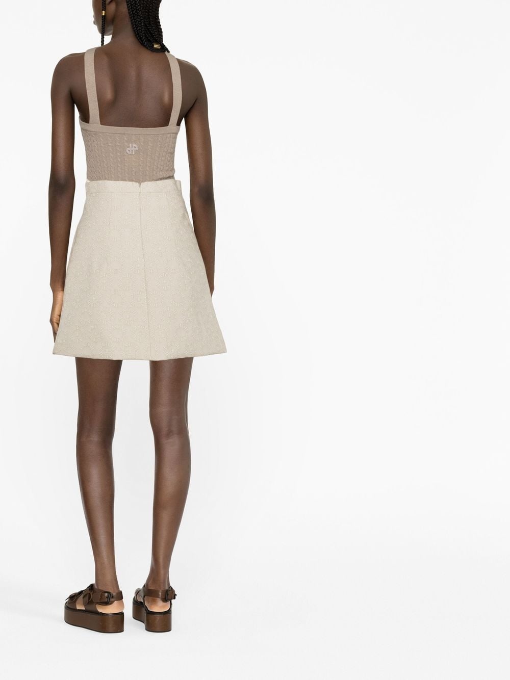 medallion A-line skirt - 4