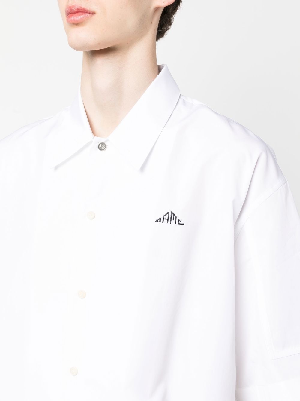 logo-embroidery short-sleeved shirt - 5