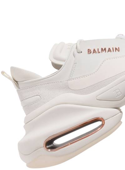 Balmain Leather and suede B-Bold low-top sneakers outlook
