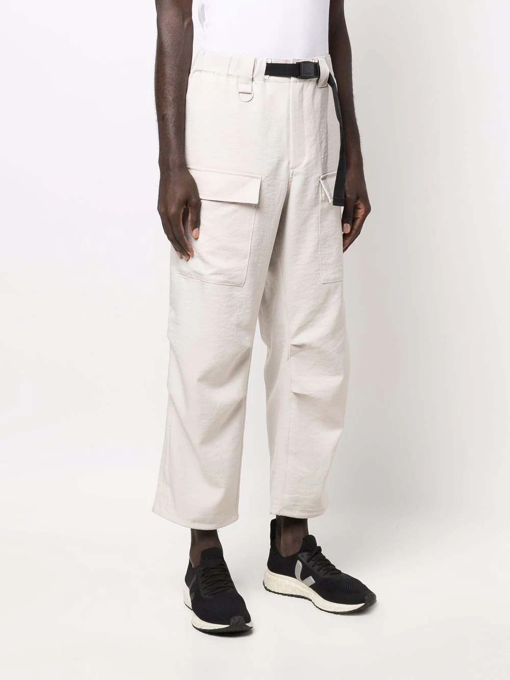 wide-leg cropped cargo pants - 3