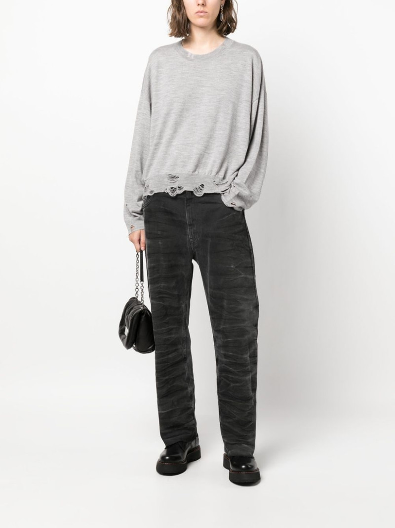 R13 distressed merino-wool jumper outlook