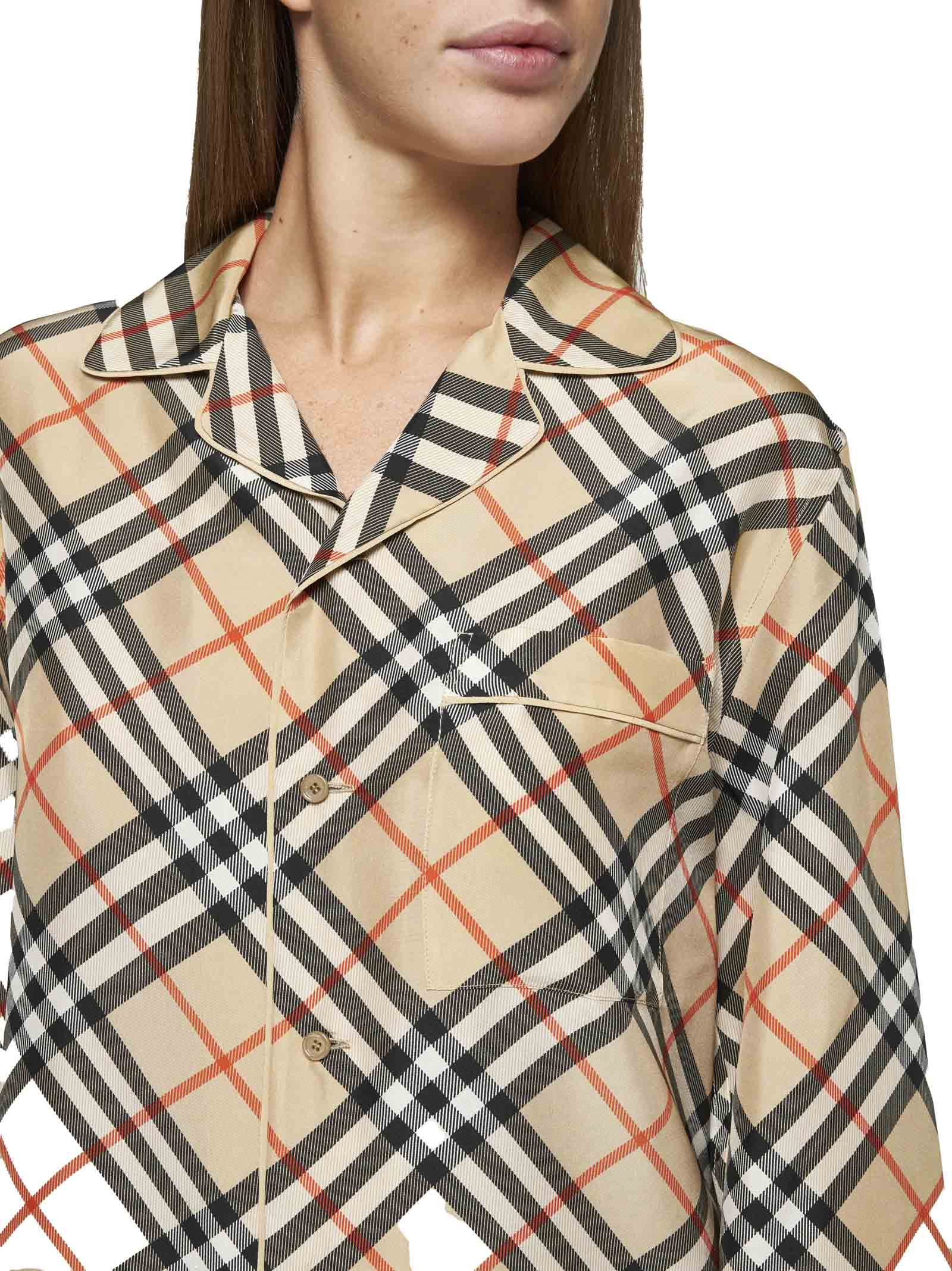 Check print silk shirt - 5