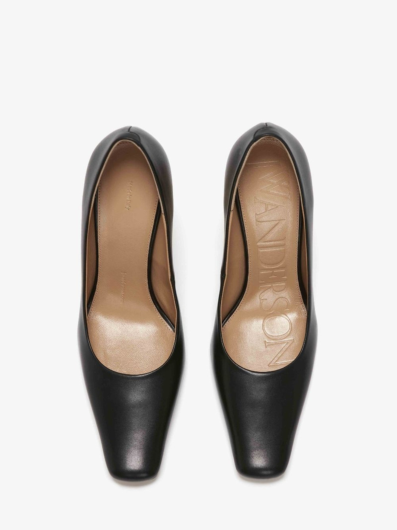 JW BUBBLE HEEL LEATHER PUMPS 4