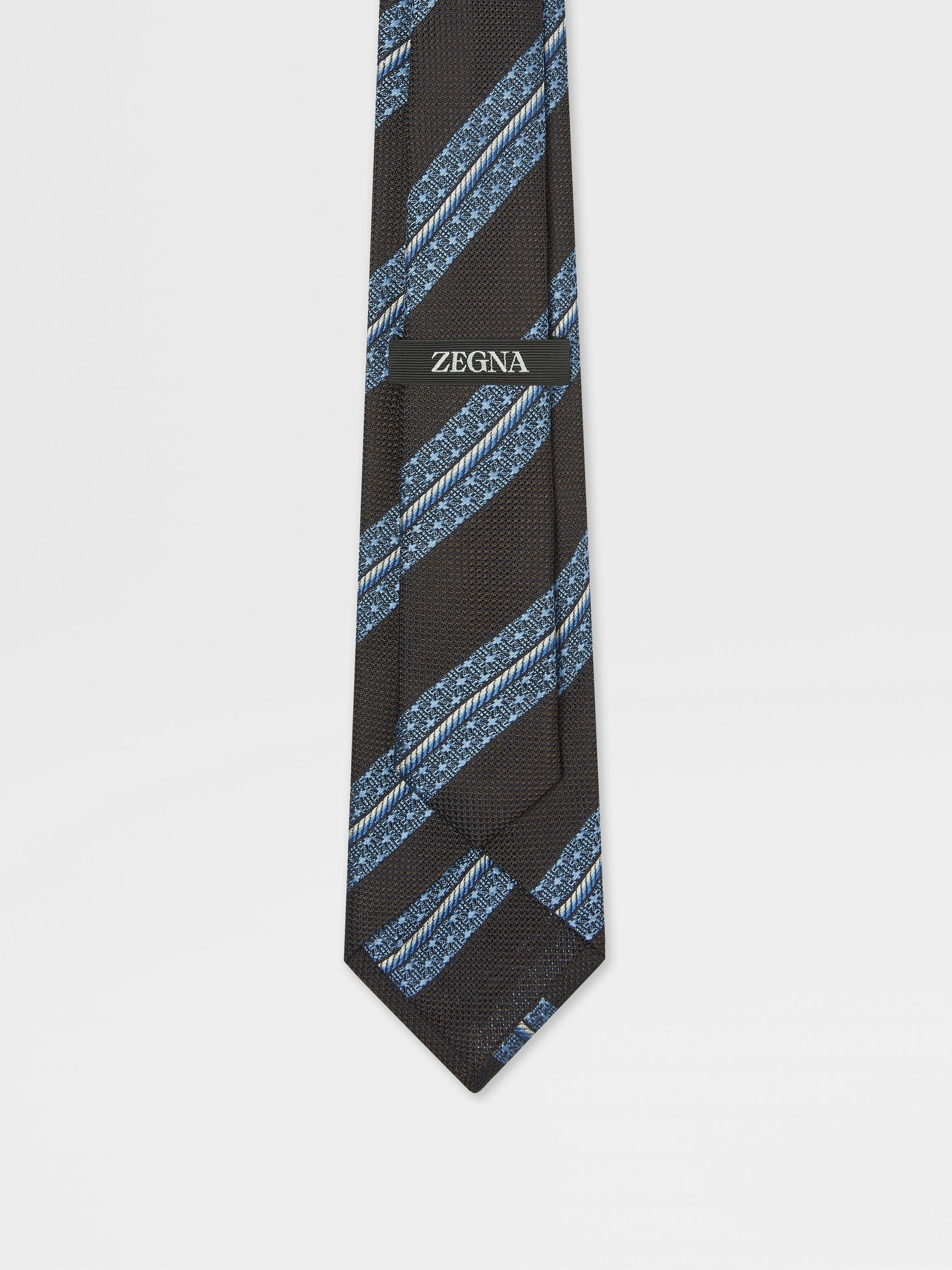 DARK BROWN SILK TIE - 3