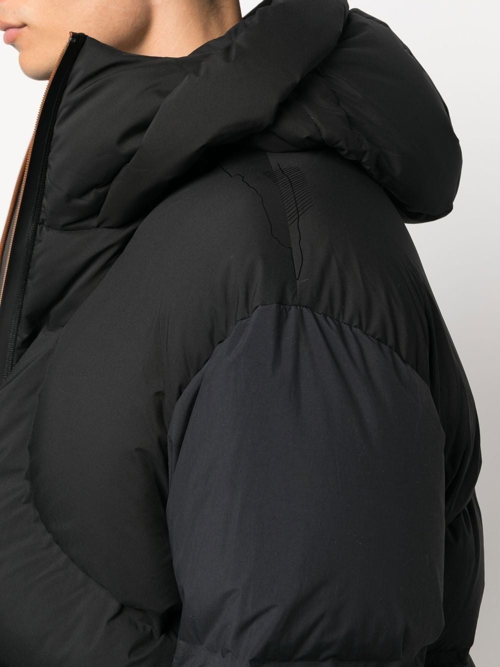 padded-panel hooded jacket - 5