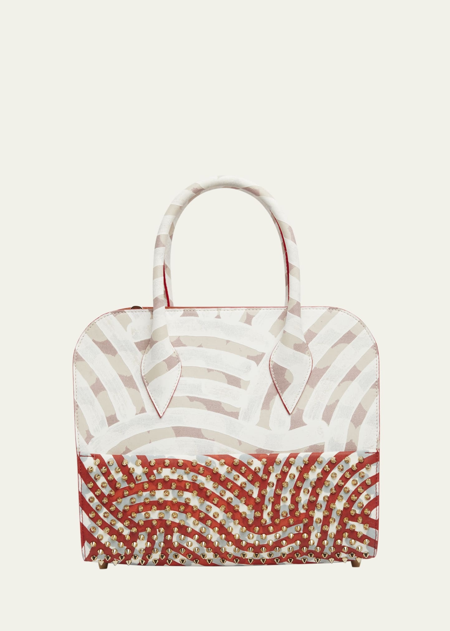 Eloise Medium Top-Handle Bag in Coated Canvas and Leather - 1