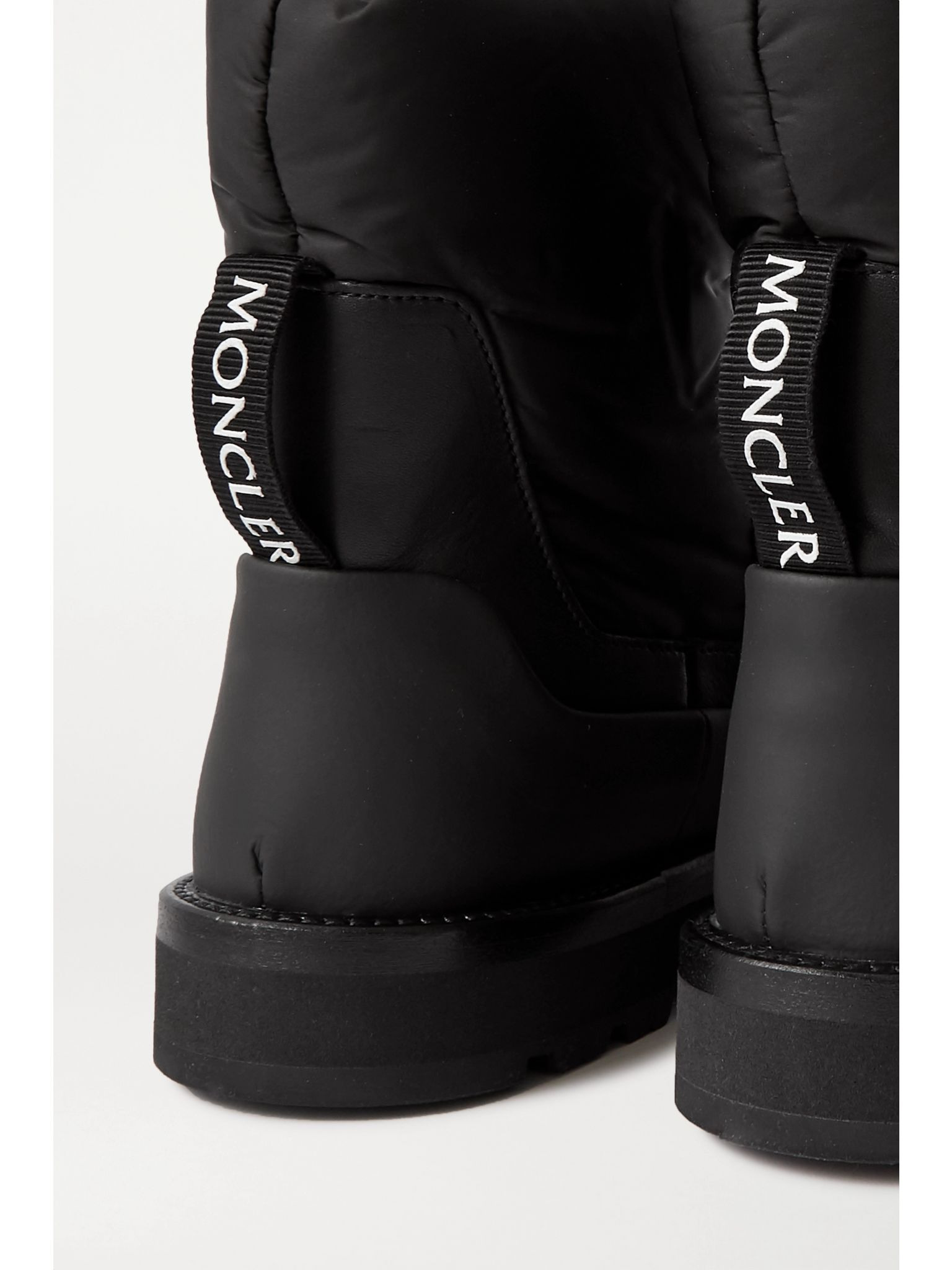 Rain Don't Care paneled leather and shell ankle boots Black - 4