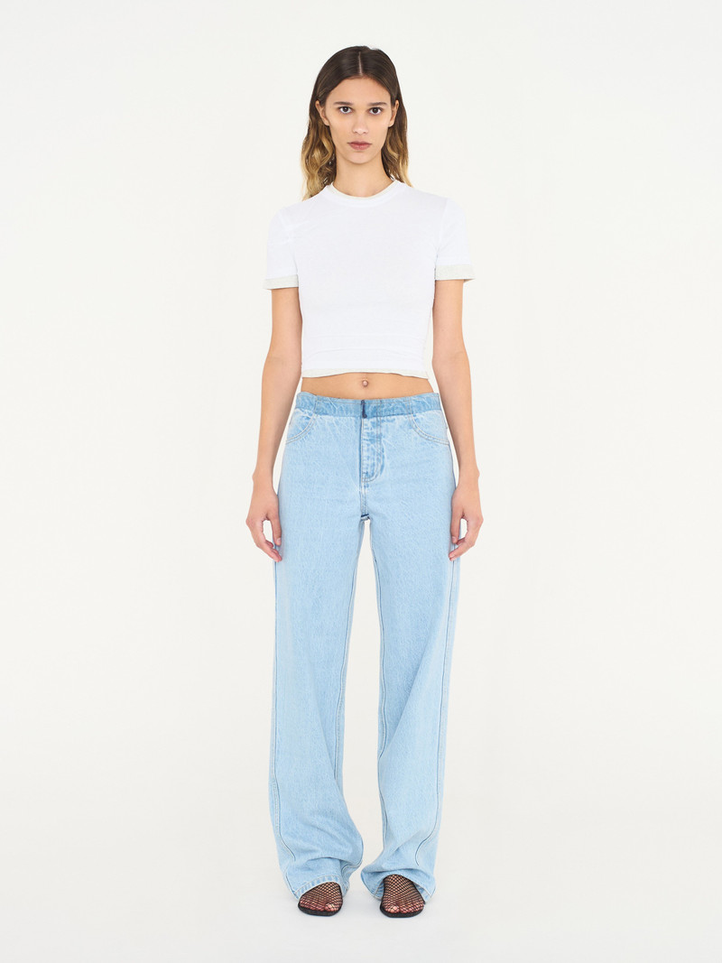 Sheer Overlay Loophole Tee 1
