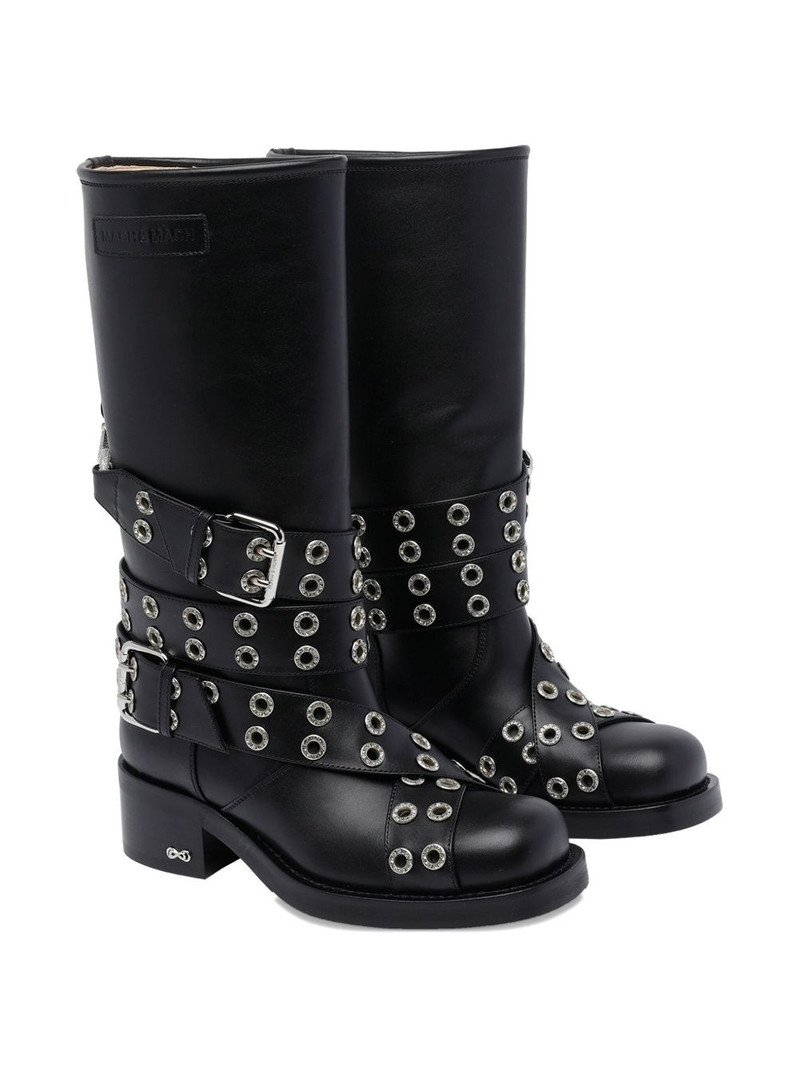 MACH & MACH 50mm buckle belt biker boots outlook