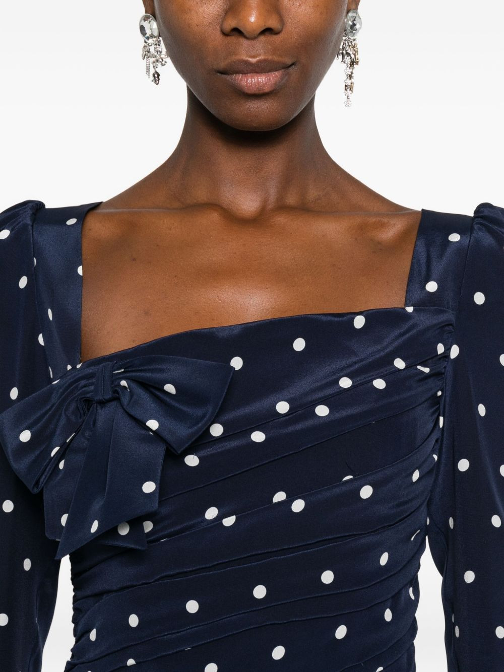 polka-dot bow mini dress - 5