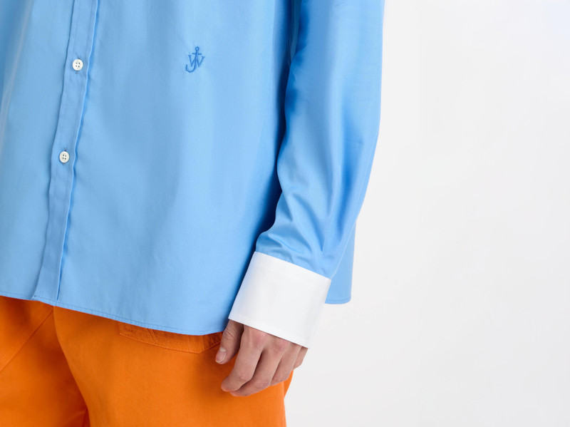 CONTRAST COLLAR DRESS SHIRT IN CORNFLOWER BLUE 8