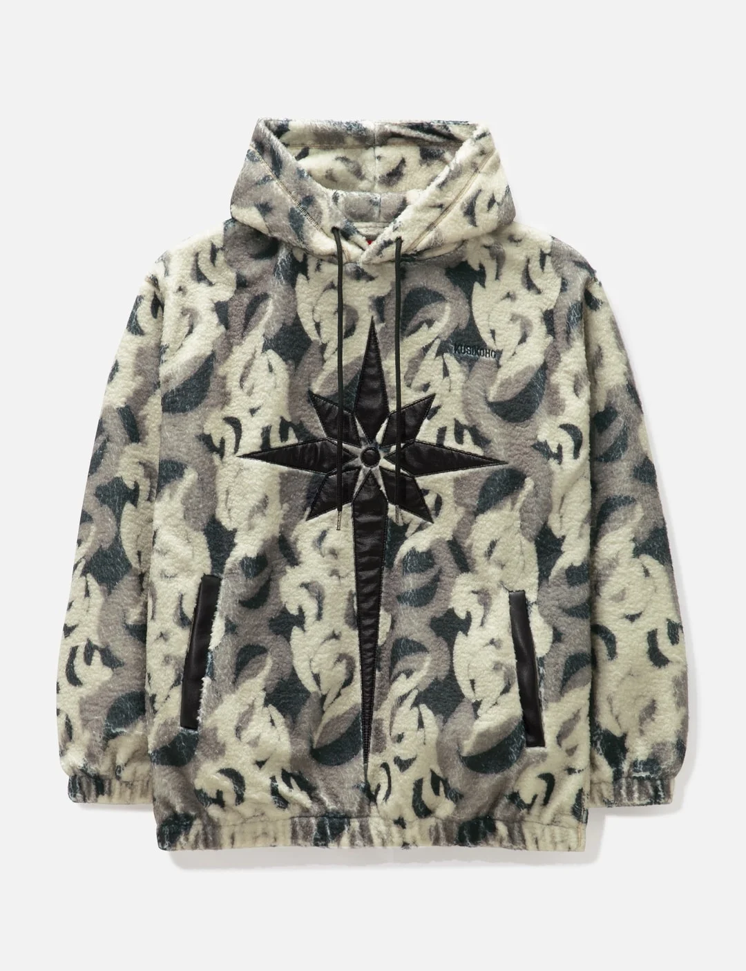 PATTERN FLEECE HOODIE - 1