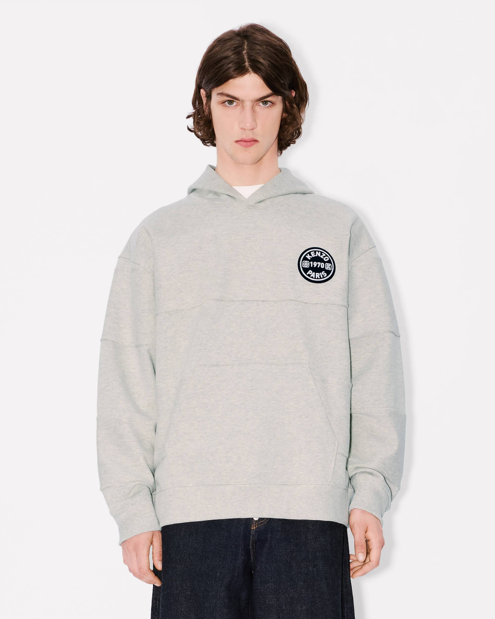 'KENZO City' embroidered oversized hoodie in cotton - 3