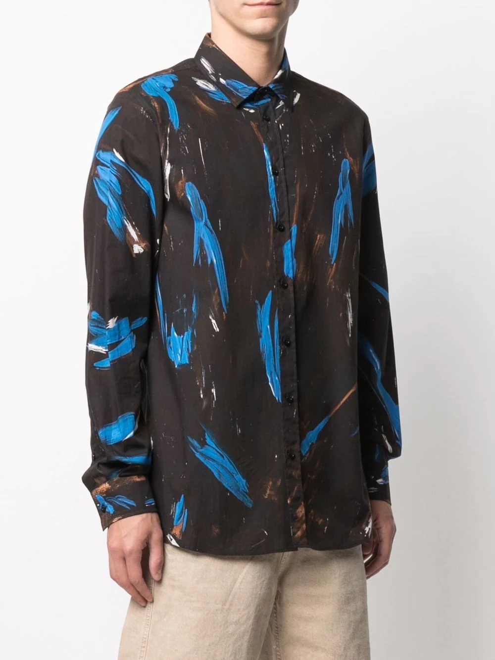 paint stroke long-sleeved shirt - 3