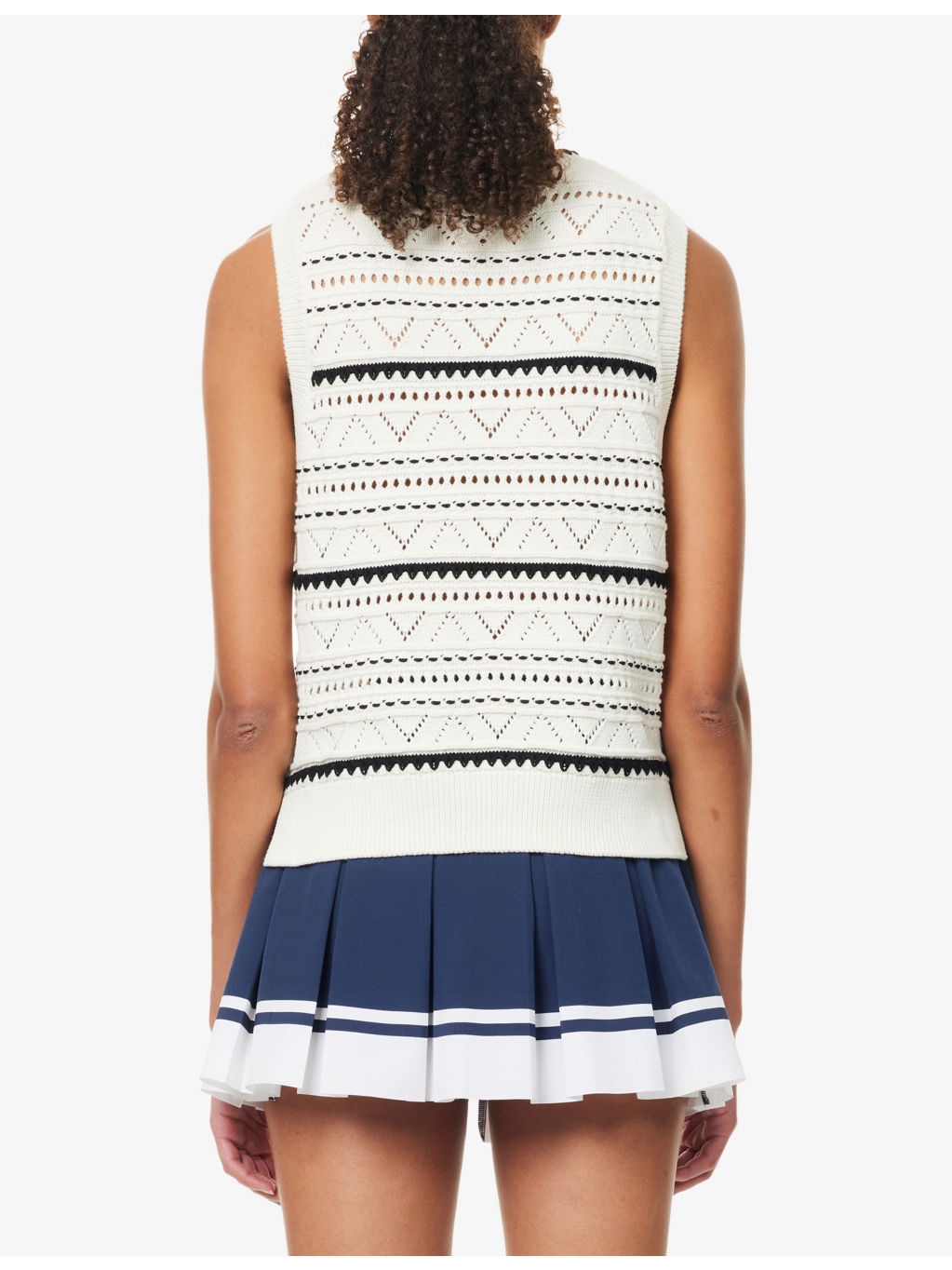 Athena Pointelle Knitted Vest - 4