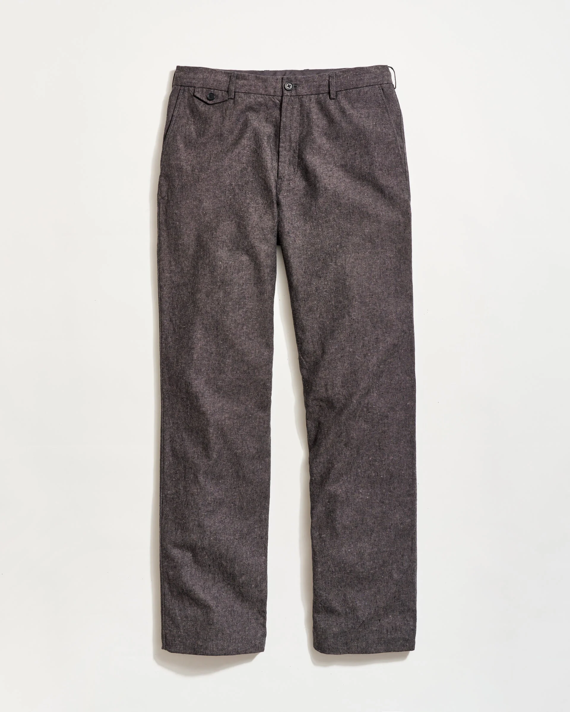 Chambray Flat Front Pant - 1