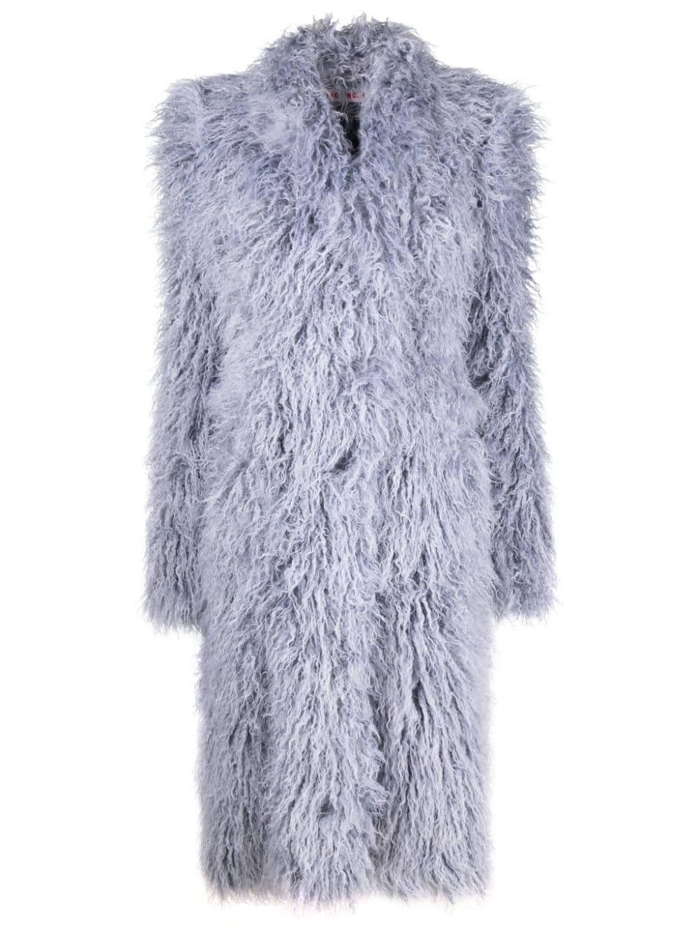 Furry faux-fur midi coat - 1