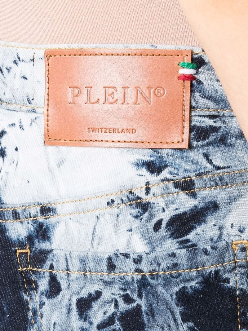 bleached denim 미니 반바지 5