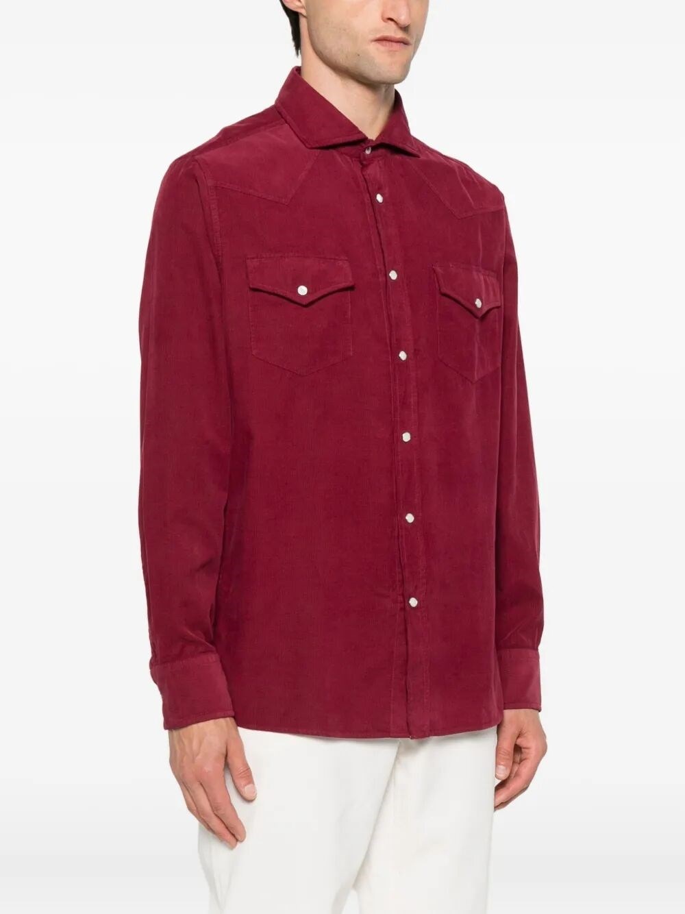 Easy Fit Western Shirt In Corduroy - 3
