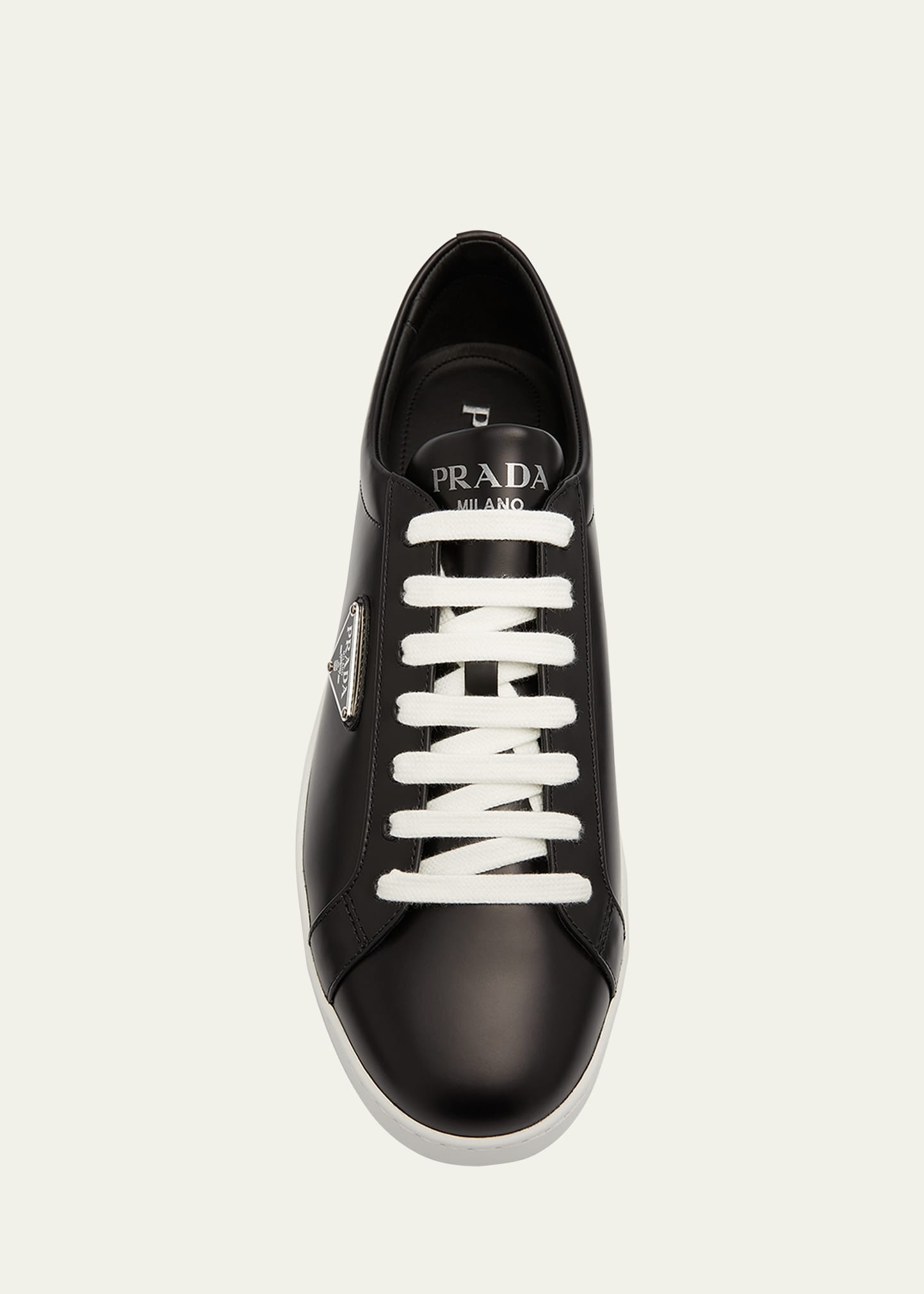 Prada Men s Lane Spazzolato Leather Sneakers bergdorfgoodman REVERSIBLE