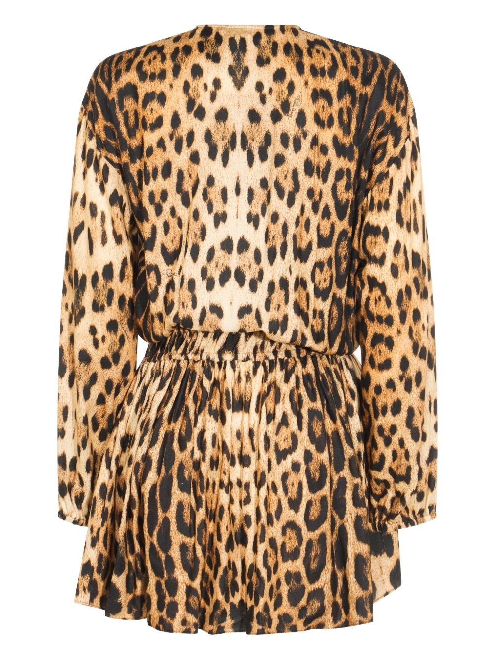 leopard-print long-sleeve dress - 2