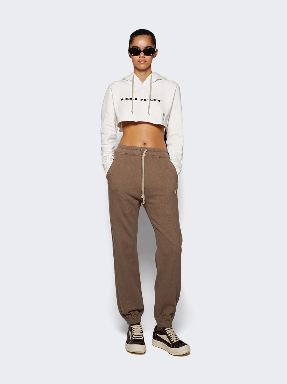 Cropped Hoodie Milk And Black - 5