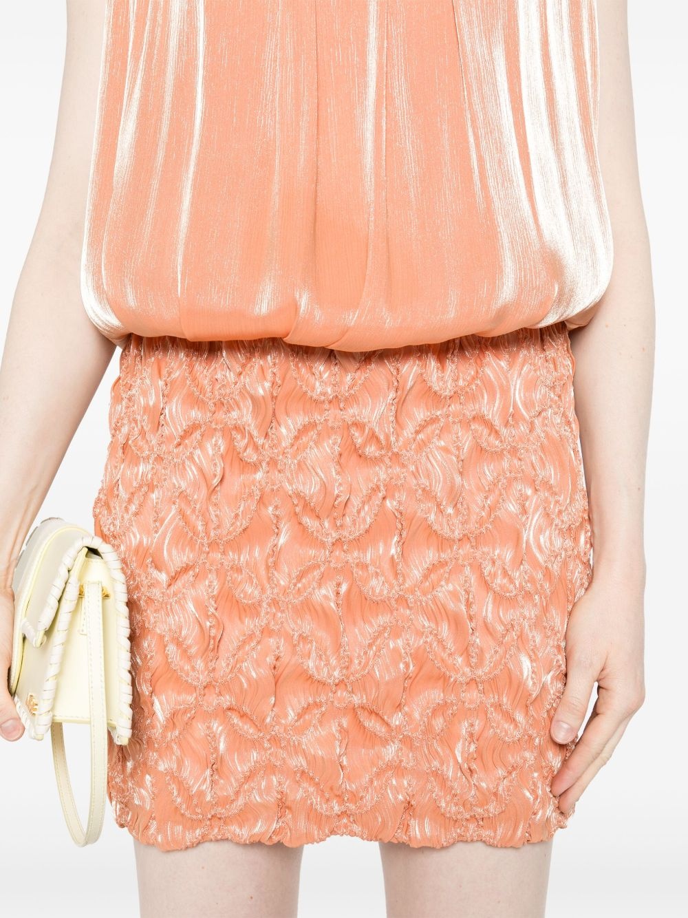 Tema lurex-detail mini dress - 5