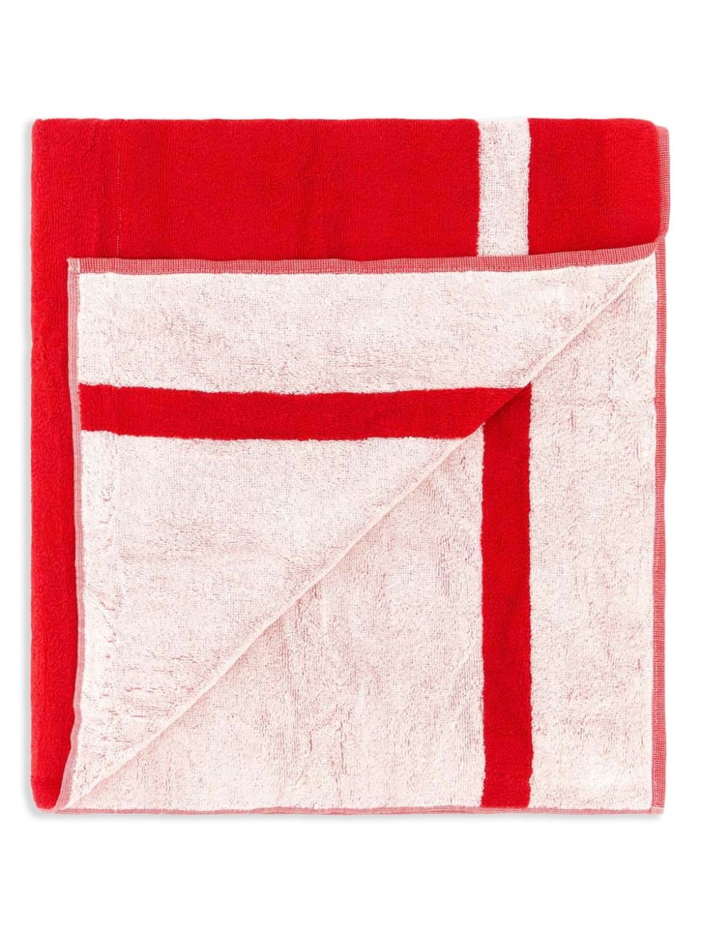 intarsia-logo beach towel - 3