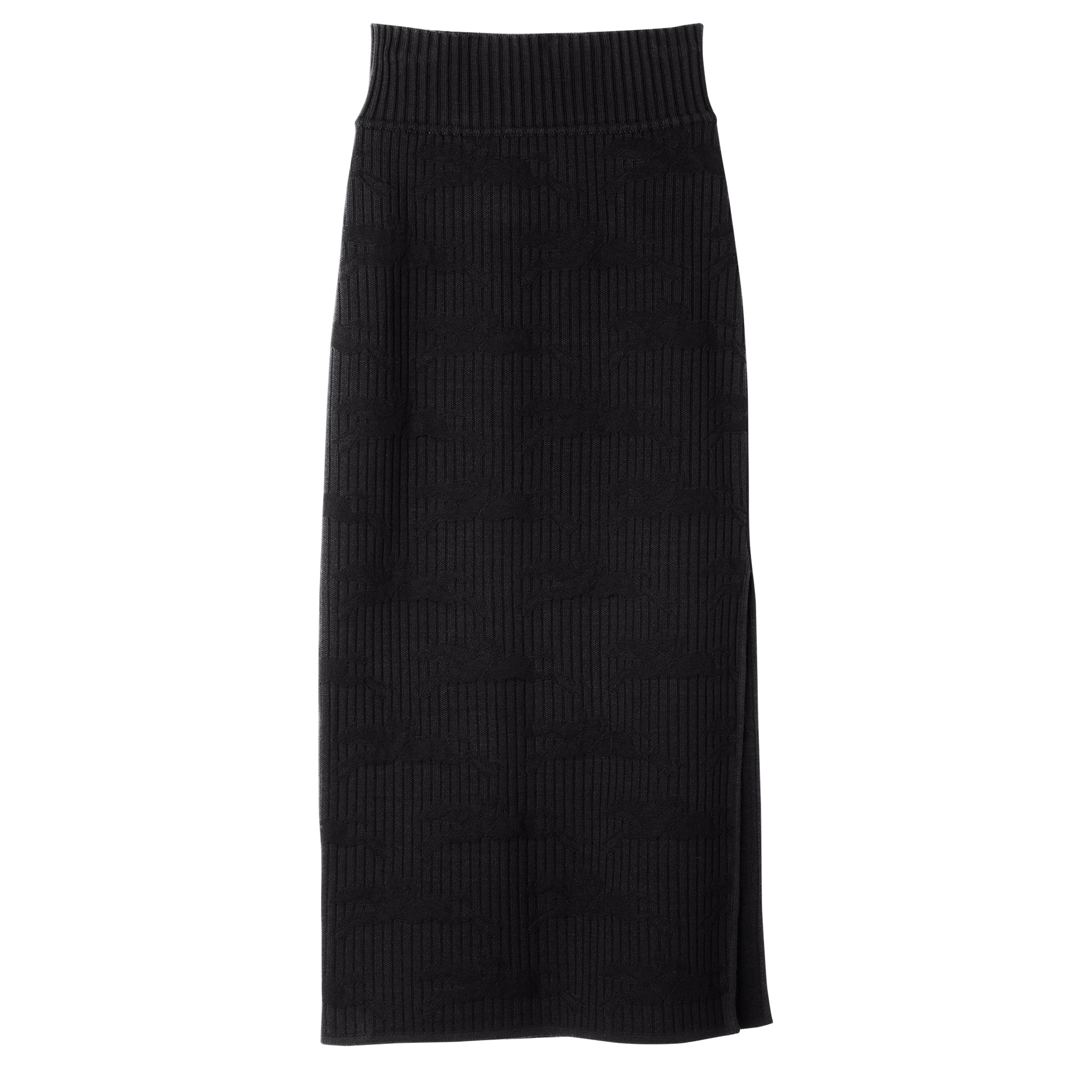 Midi skirt Black - Knit - 1