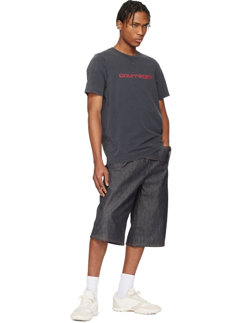 courrèges Gray 'AC' Printed Stone T-shirt outlook