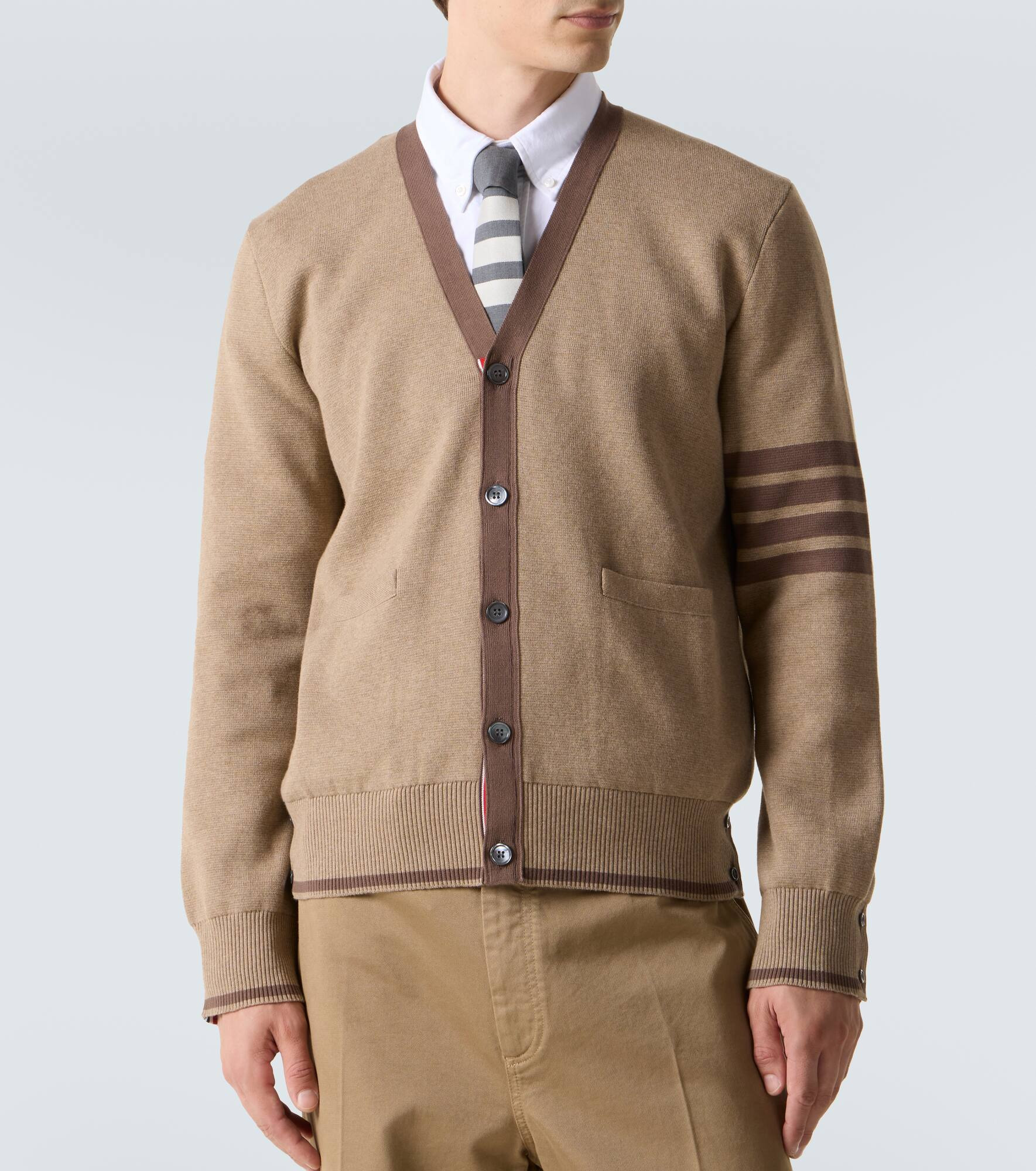 4-Bar cotton cardigan - 3