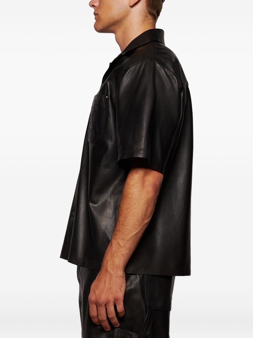 MA embroidery leather shirt - 4