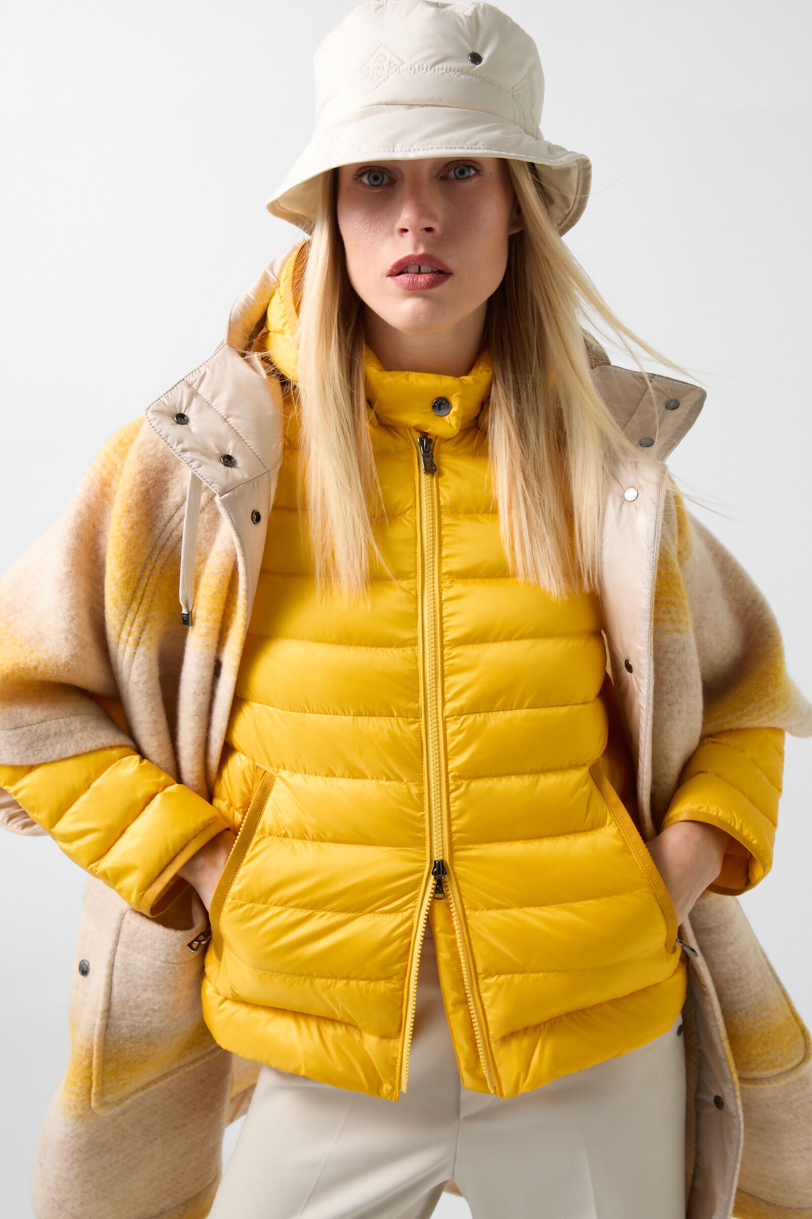 Thelma Lightweight down jacket in Mustard yellow - 7