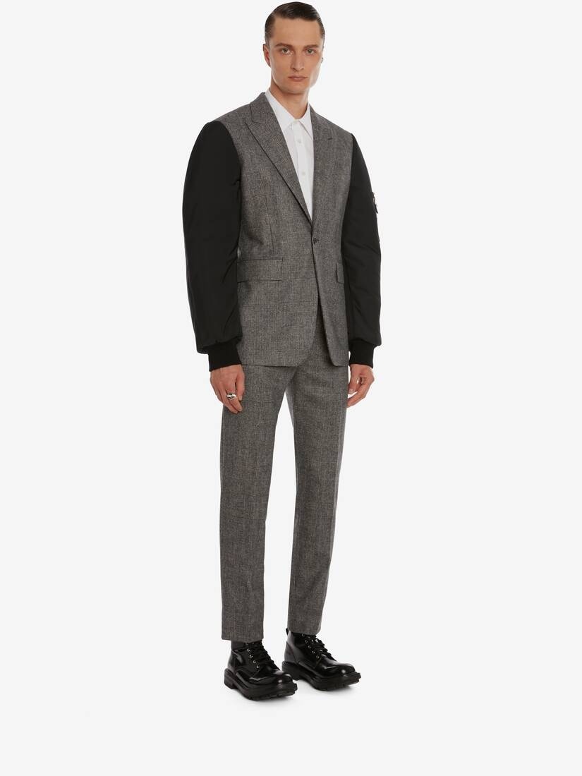 Oversize Parka Sleeves Tailored Jacket in Grey - 3