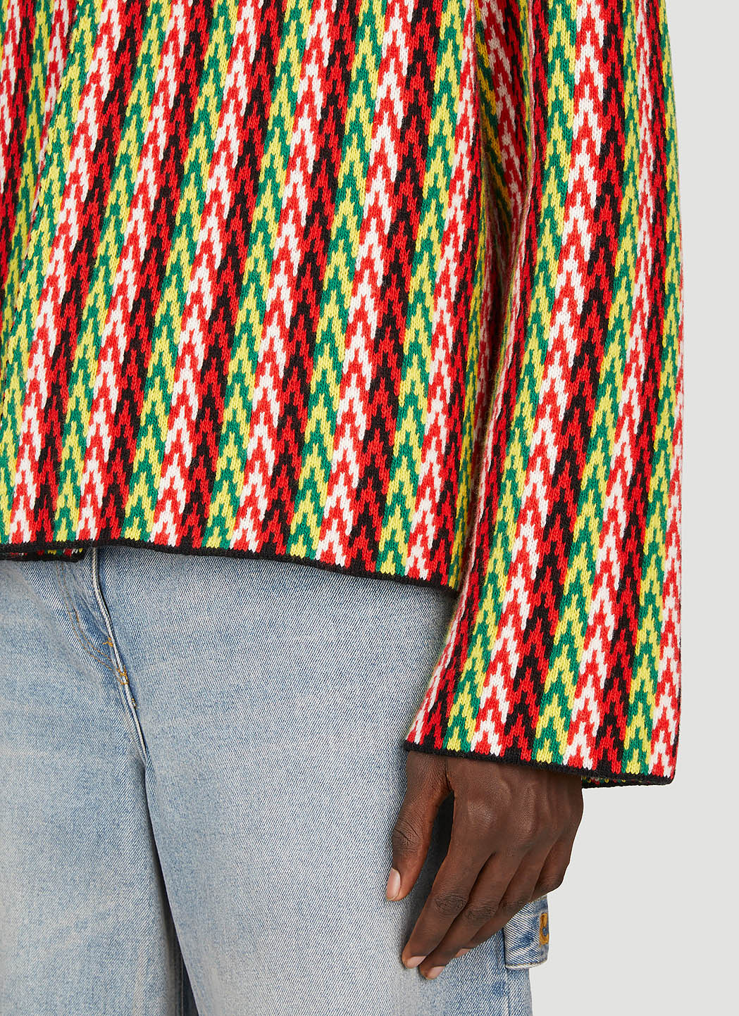 Lanvin Men Curb Chevron Knit Jacket - 6