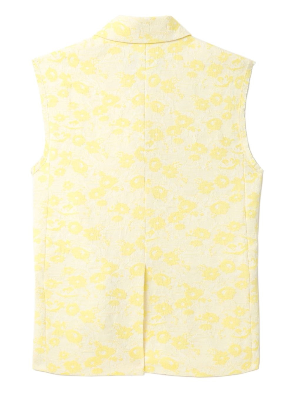 floral jacquard vest - 6