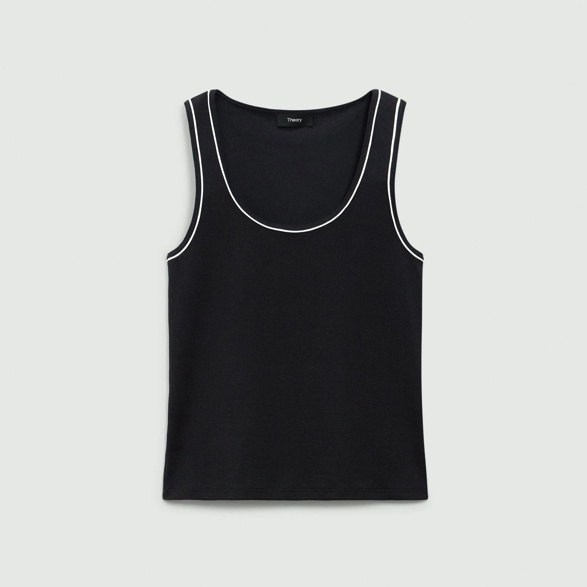 Scoop Neck Tank Top in Compact Stretch Knit - 1