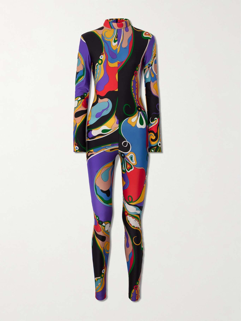 Printed stretch-jersey jumpsuit - 1