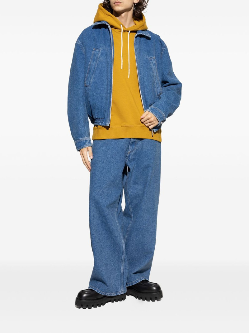 Marni logo-patch cotton hoodie outlook