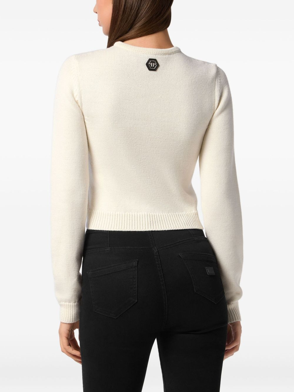 teddy-embroidered crew-neck sweater - 3