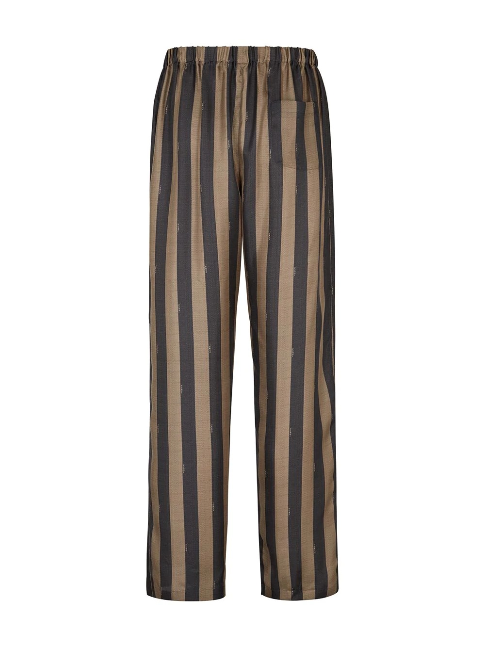 stripe print silk trousers - 2