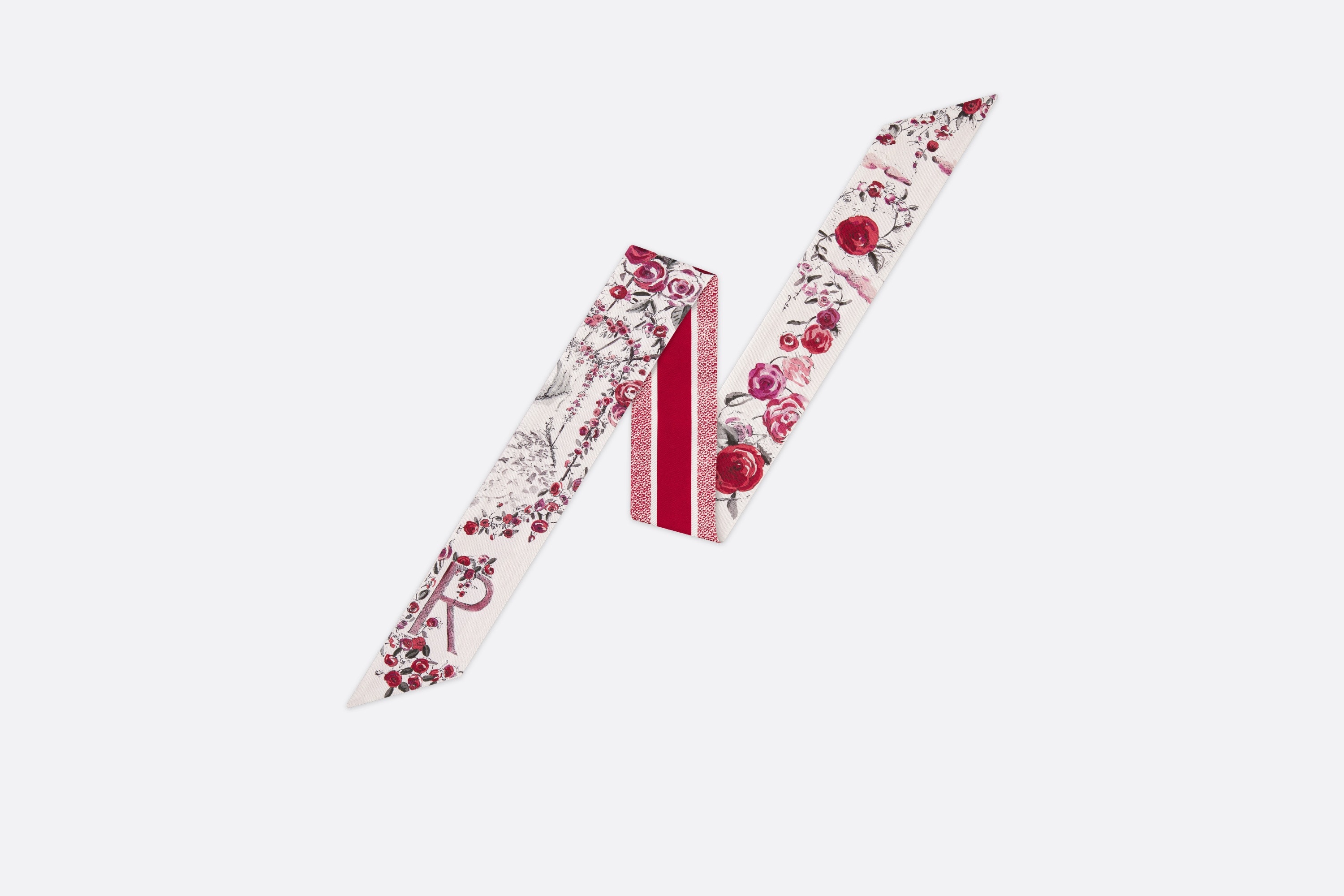 【無料郵送/関税込/正規品】 (W) Dior Abcdior R Rose Romantiqu Dior ABCDior R Rose - Romantique Mitzah Scarf | REVERSIBLE